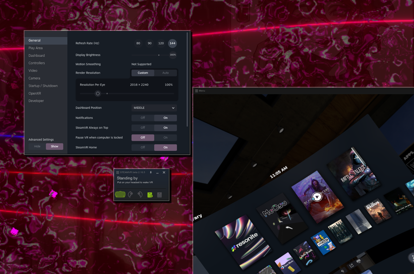 VR working on the beta version of UWWM